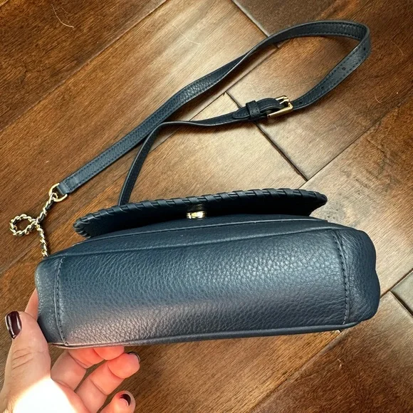 Tory Burch Navy Leather Crossbody Bag - Picture 4 of 5